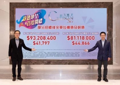 天玺‧天第2期首批招标沽10伙　套现5.59亿元