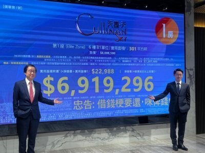 天璽‧天第2期首張價單118伙 一房入場價約653萬